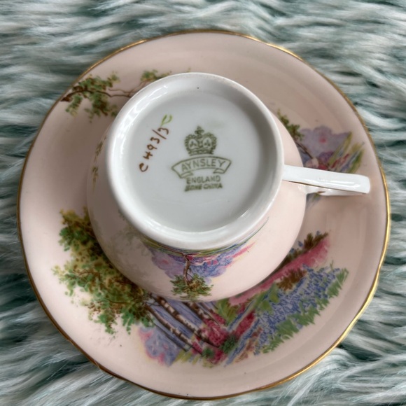 Ainsley Pink Bone China Tea Cup and Saucer - Picture 9 of 9